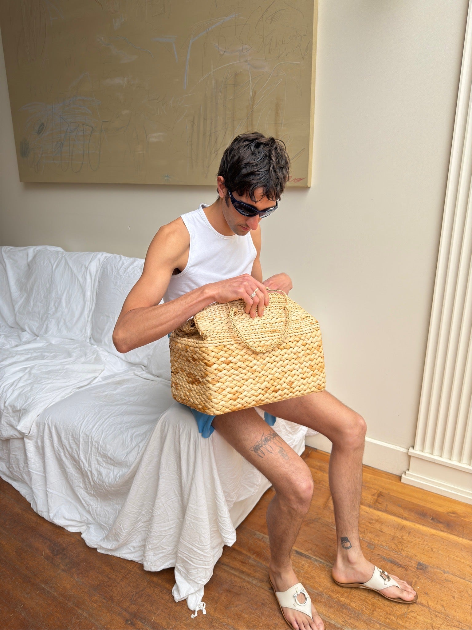 Ferragamo Leather Sandal - Cream