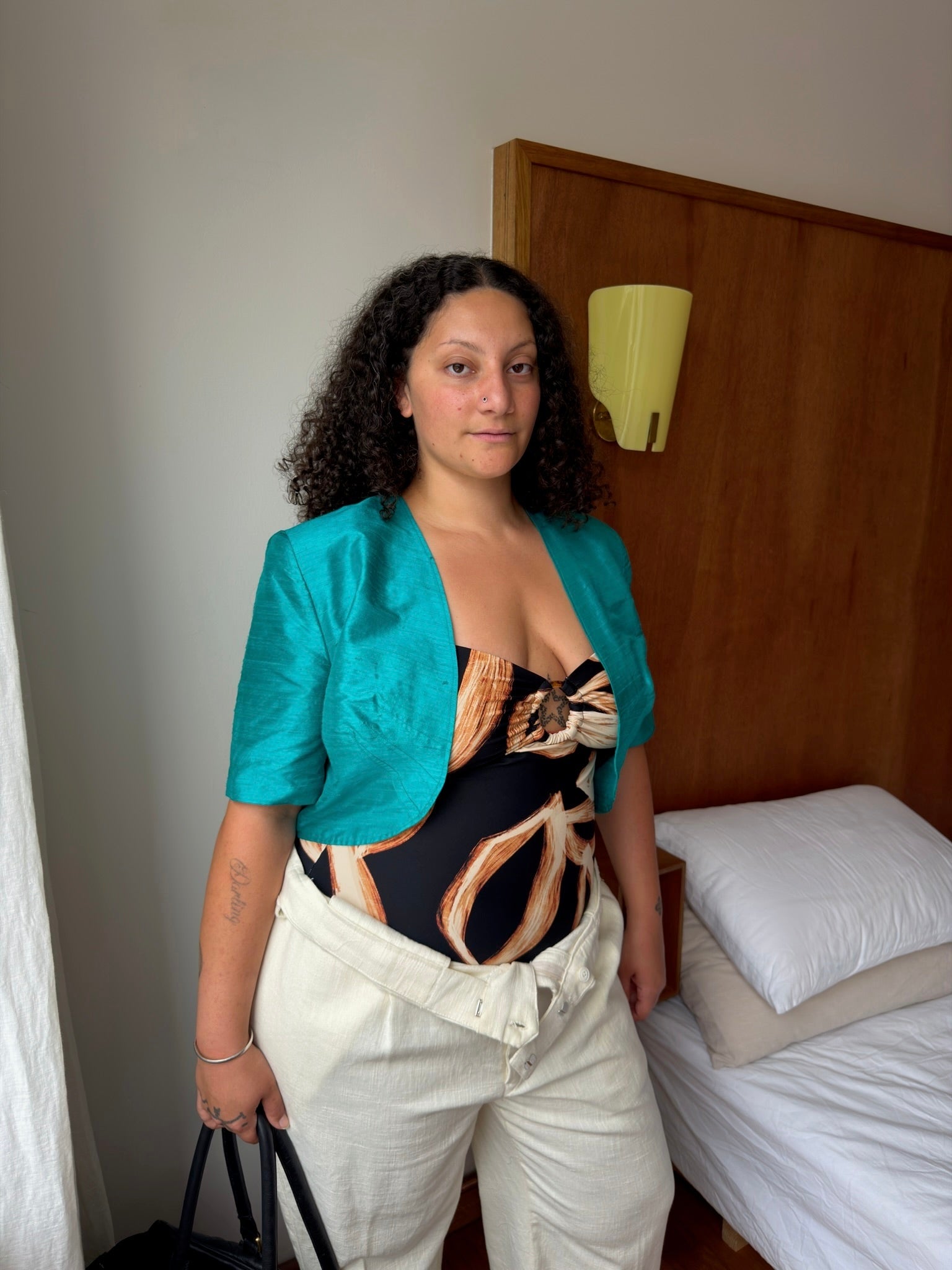 Bugia Italia Silk Bolero - Teal