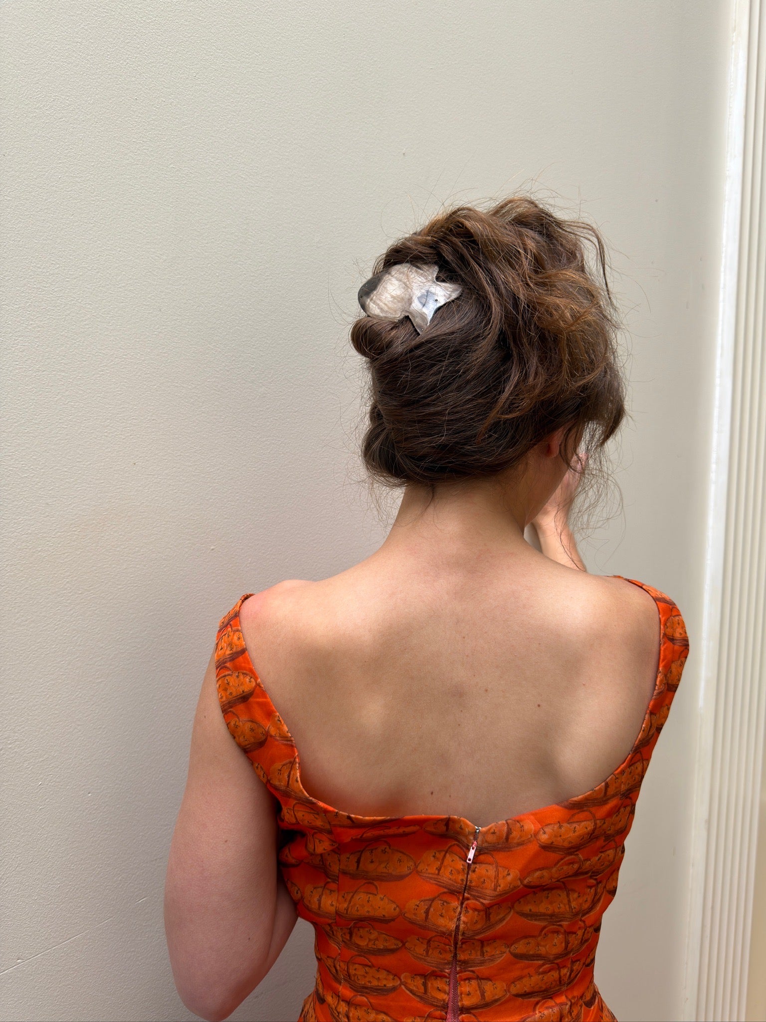 Short Fish Horn Barrette - Dark