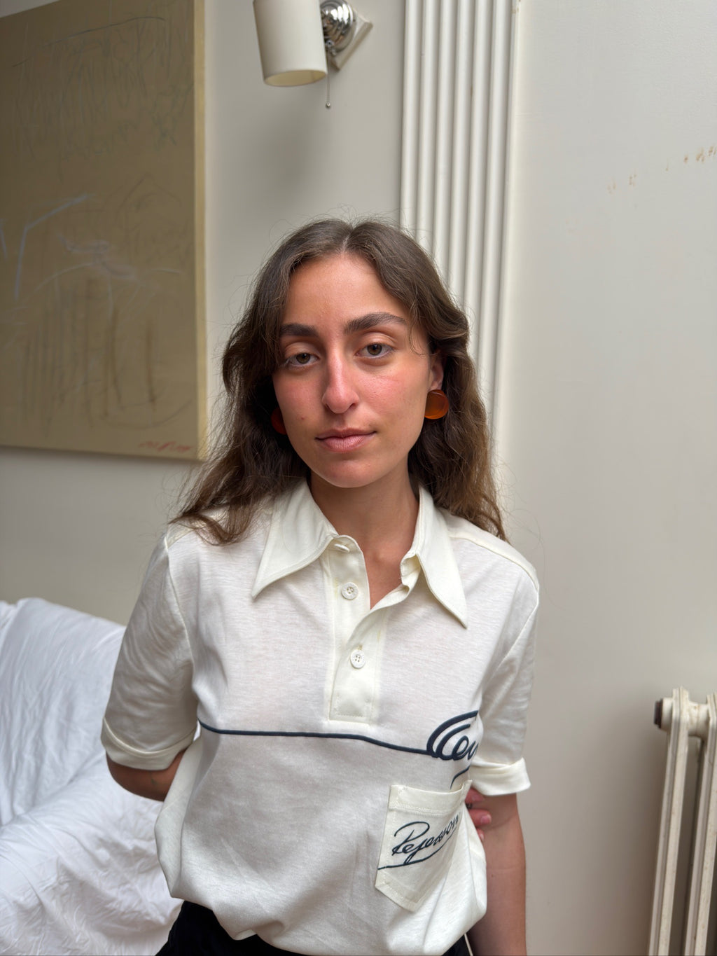 Mandarin Resin Clip Ons - Orange