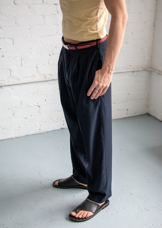 Pierre Cardin Pleated Pant - Navy