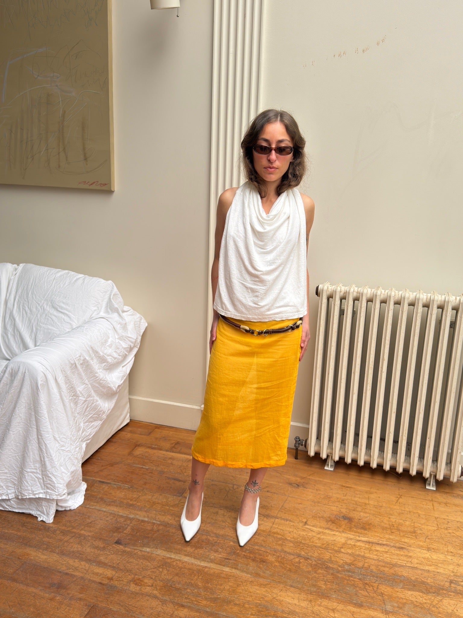 Regina Pyo Sheer Skirt - Tangerine