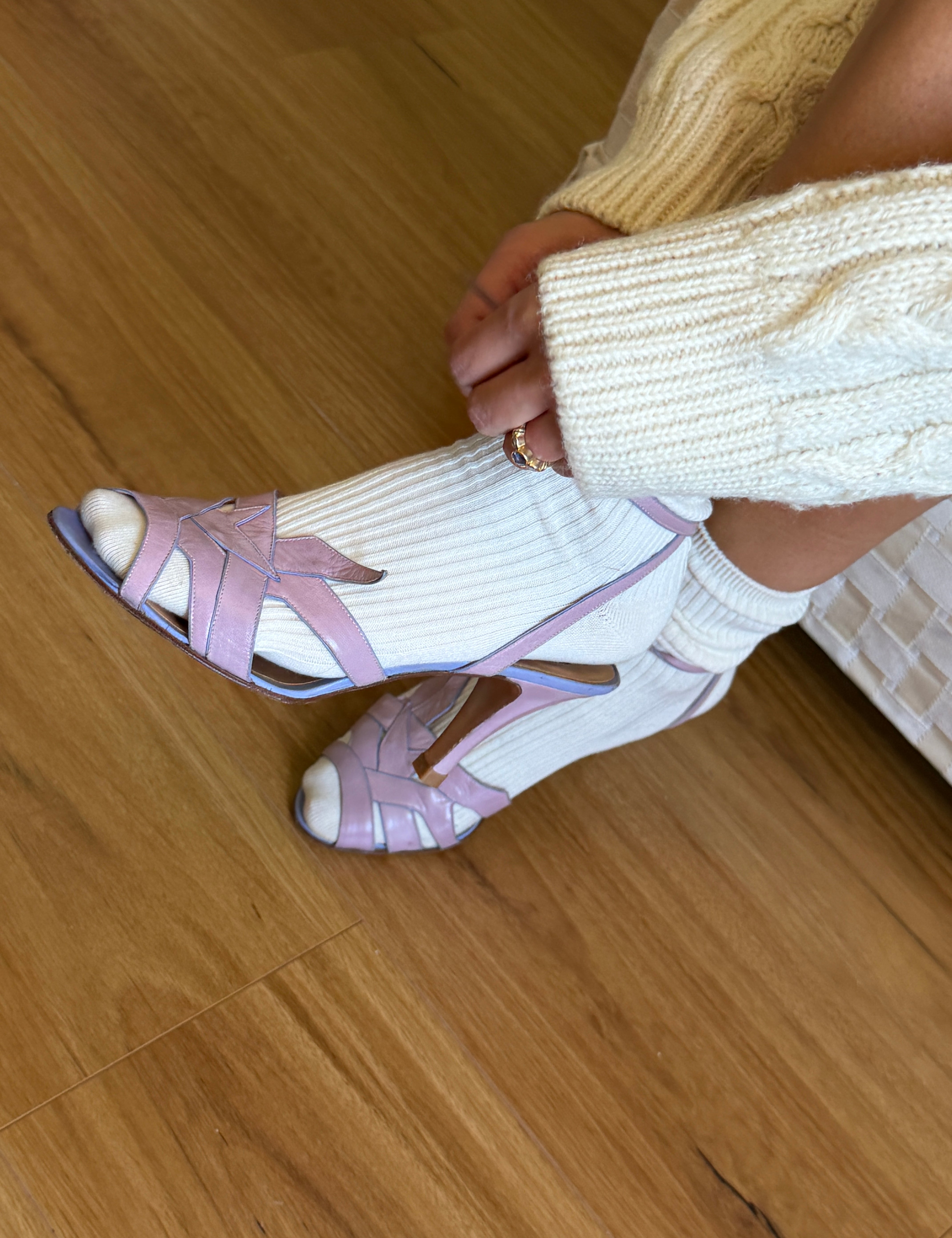 Common Garden Cotton Ribbed Socks - Cream