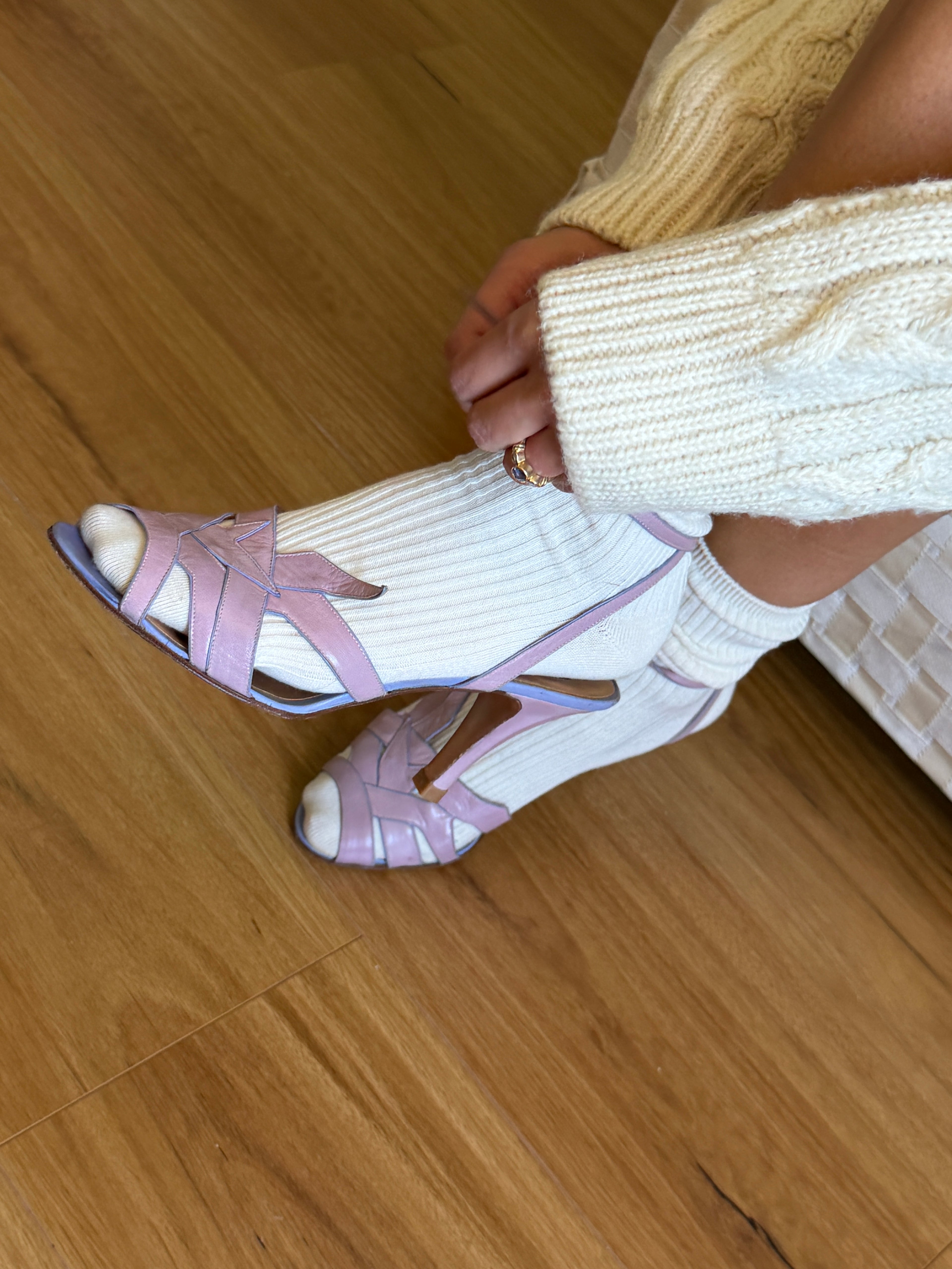 Common Garden Cotton Ribbed Socks - Cream