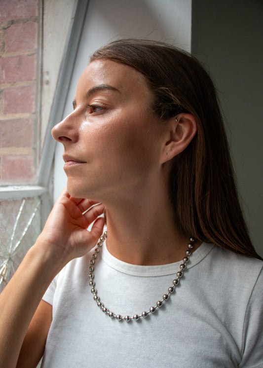 Silver Bead Necklace