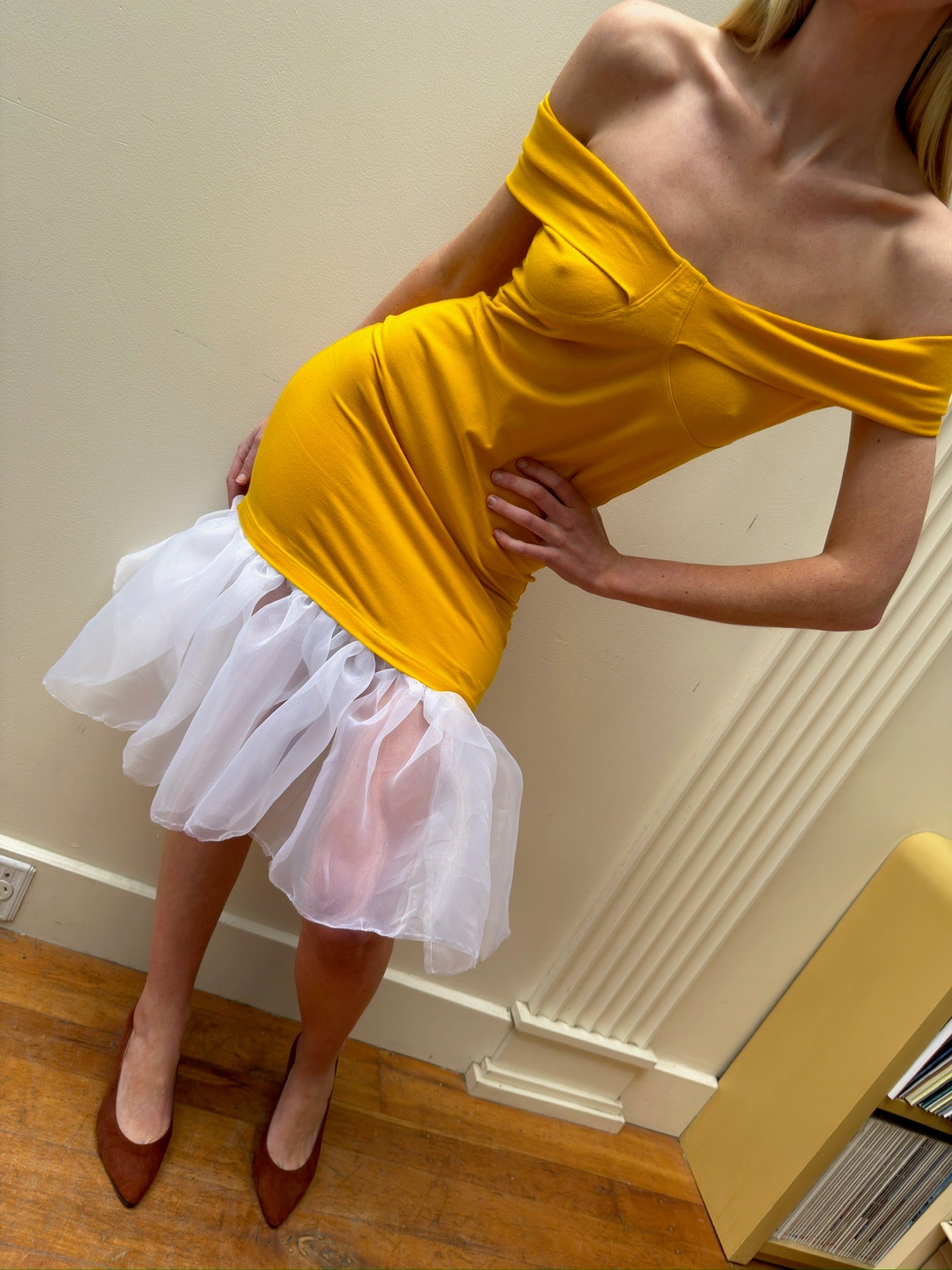 Dine Max Mini Dress - Yellow