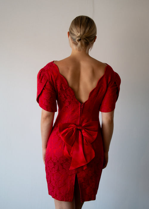 80's Vintage Zum Zum Mini Dress - Red