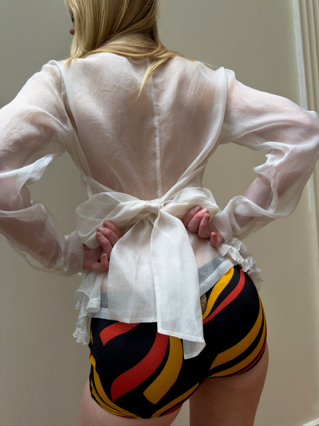 Mini Swim Shorts - Black/Yellow/Orange