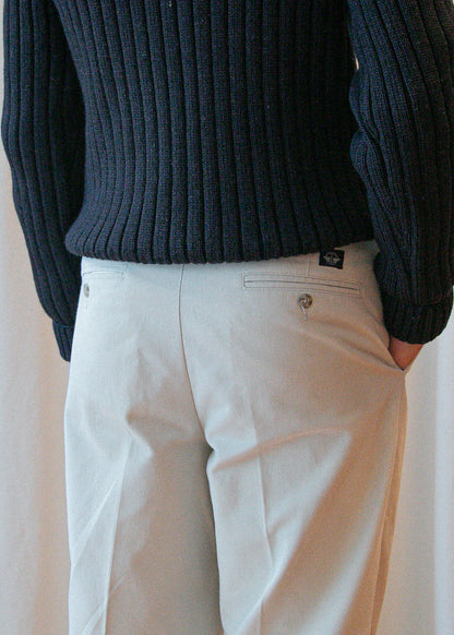 vintage cream pants. back detail.