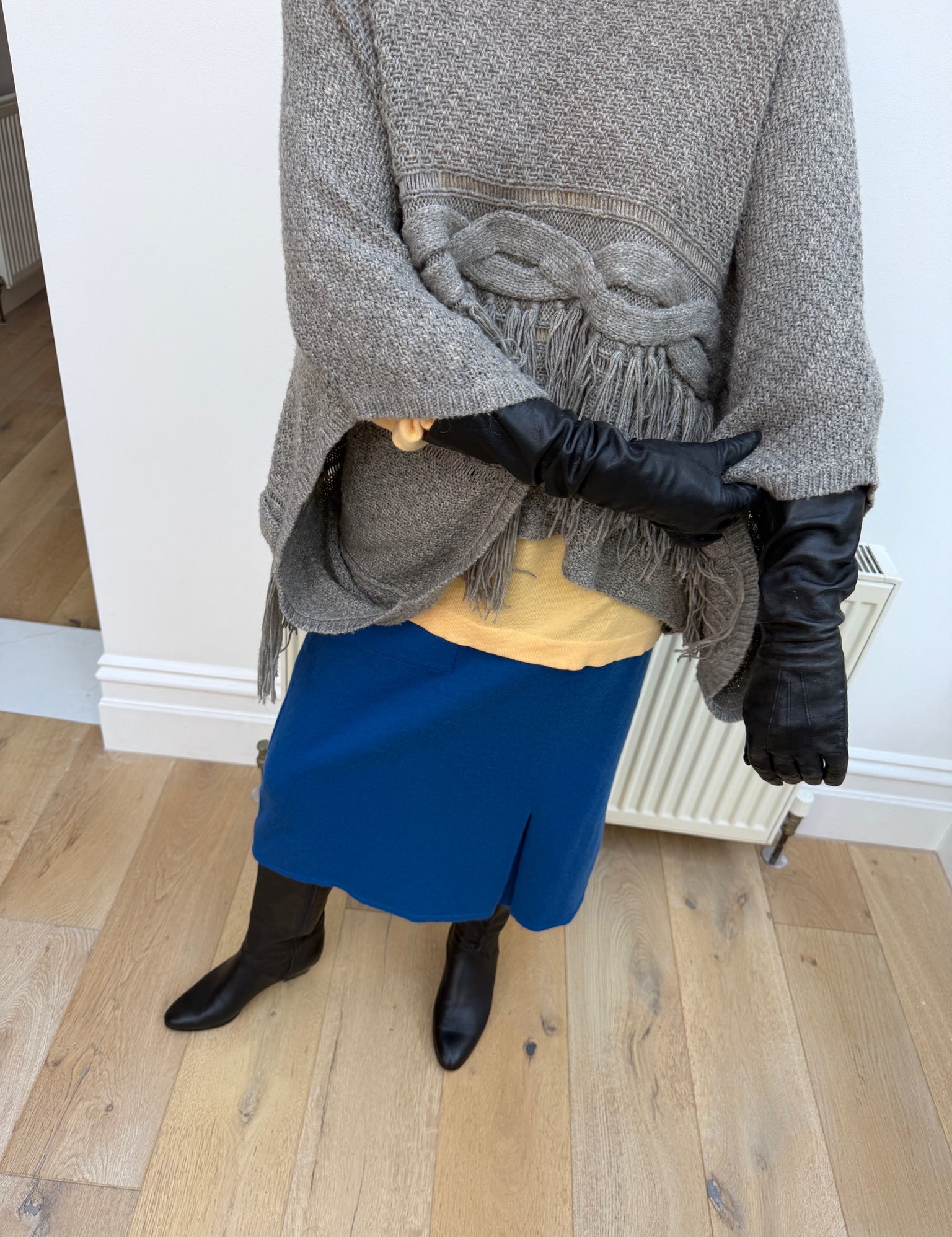 Cable Knit Poncho