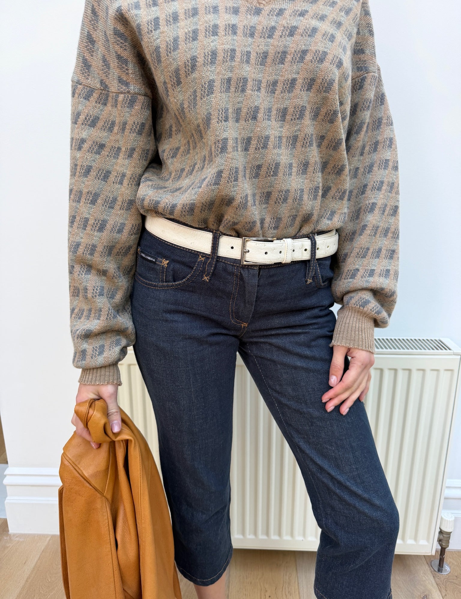 Prada Ostrich Belt