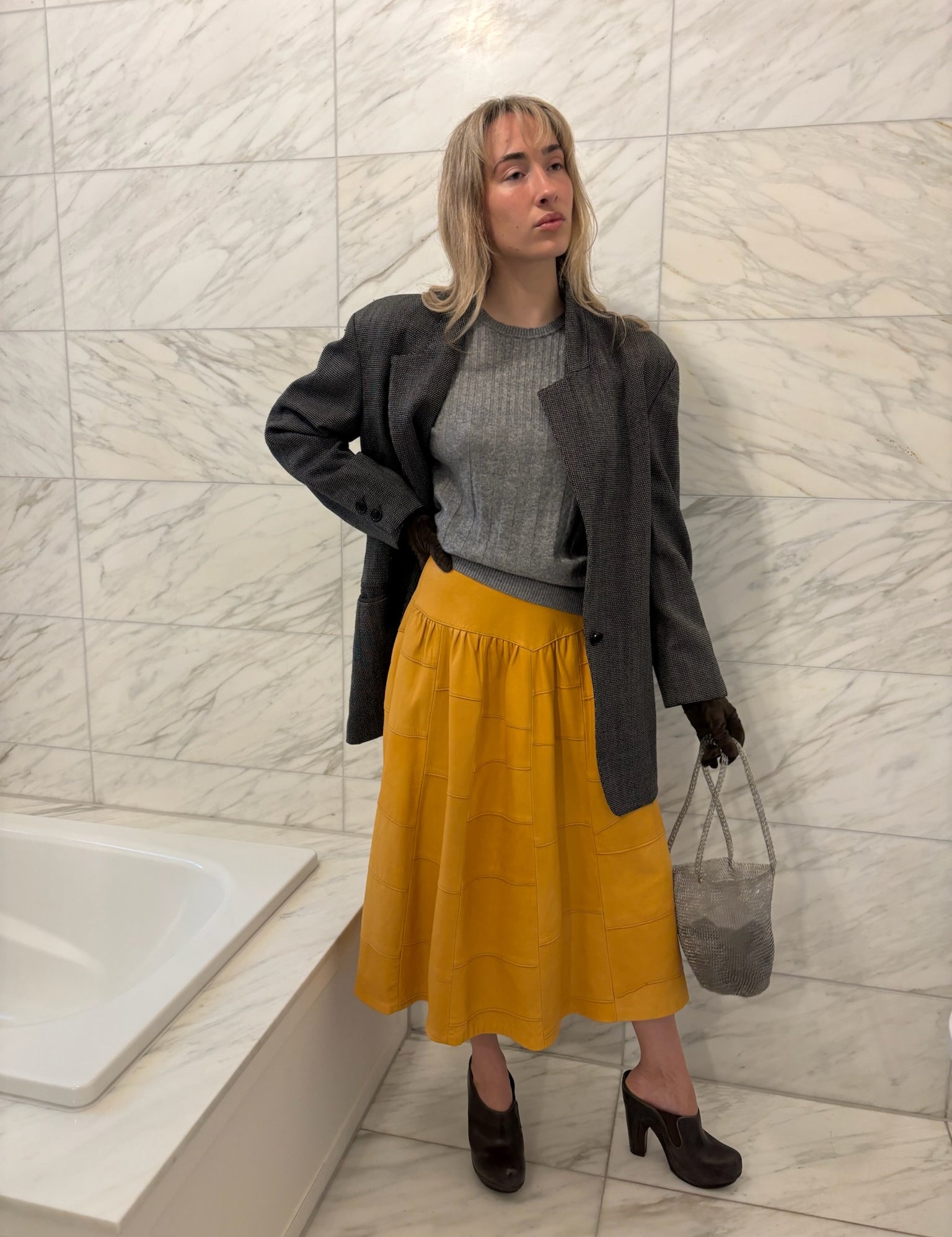 Dreske Somoff Leather Skirt