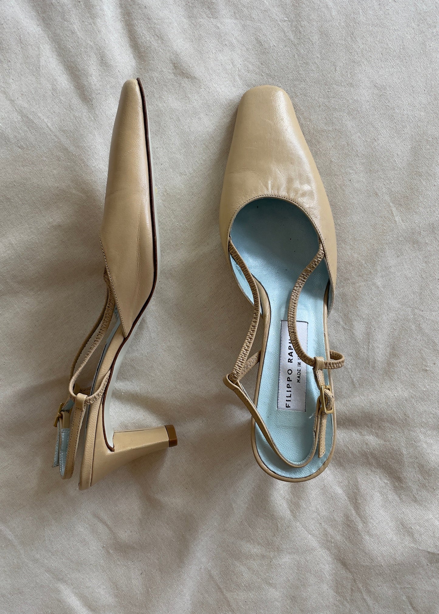 Filippo Raphael Sling Back Heels - Nude