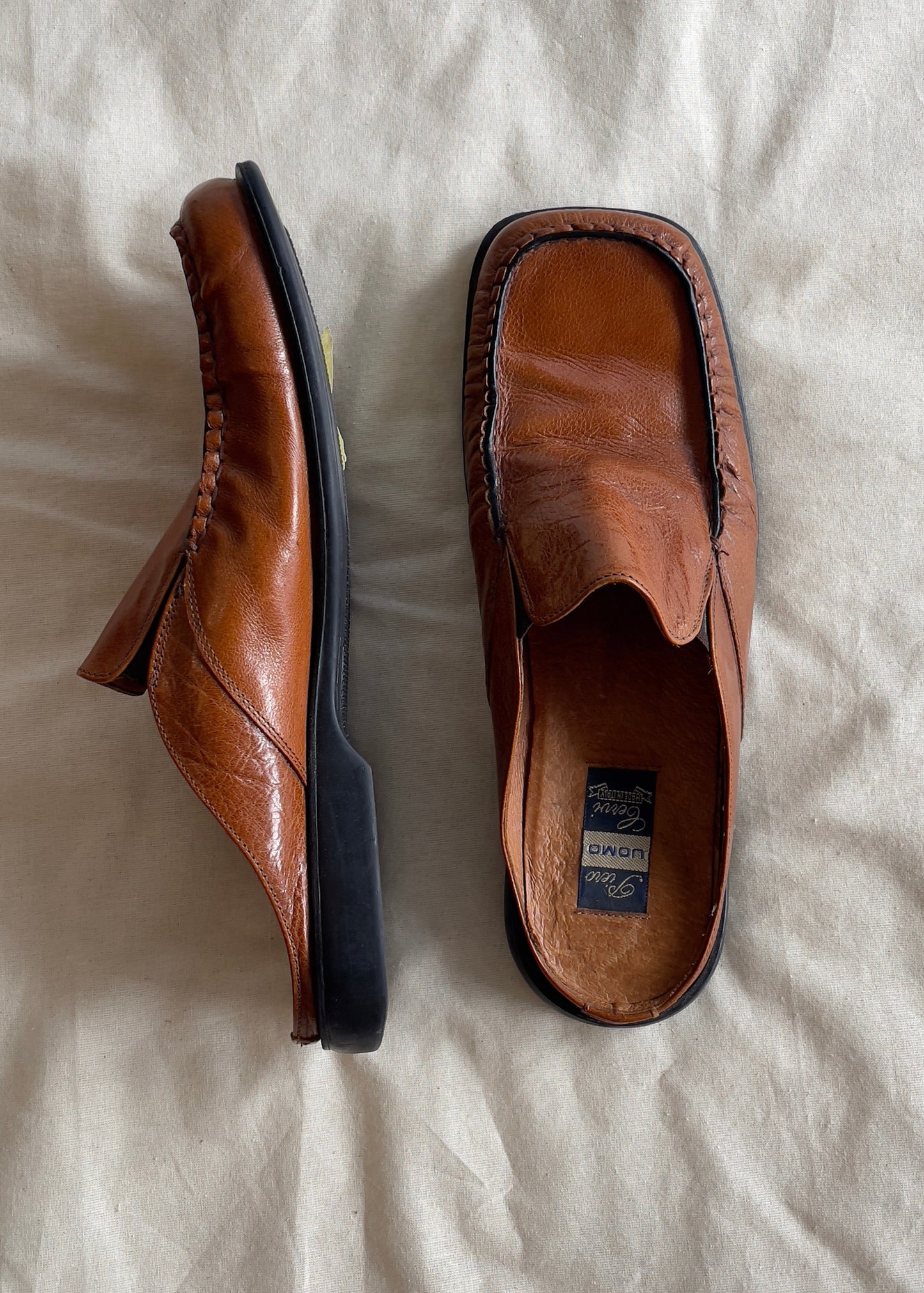 Uomo Loafer Mules - Brown