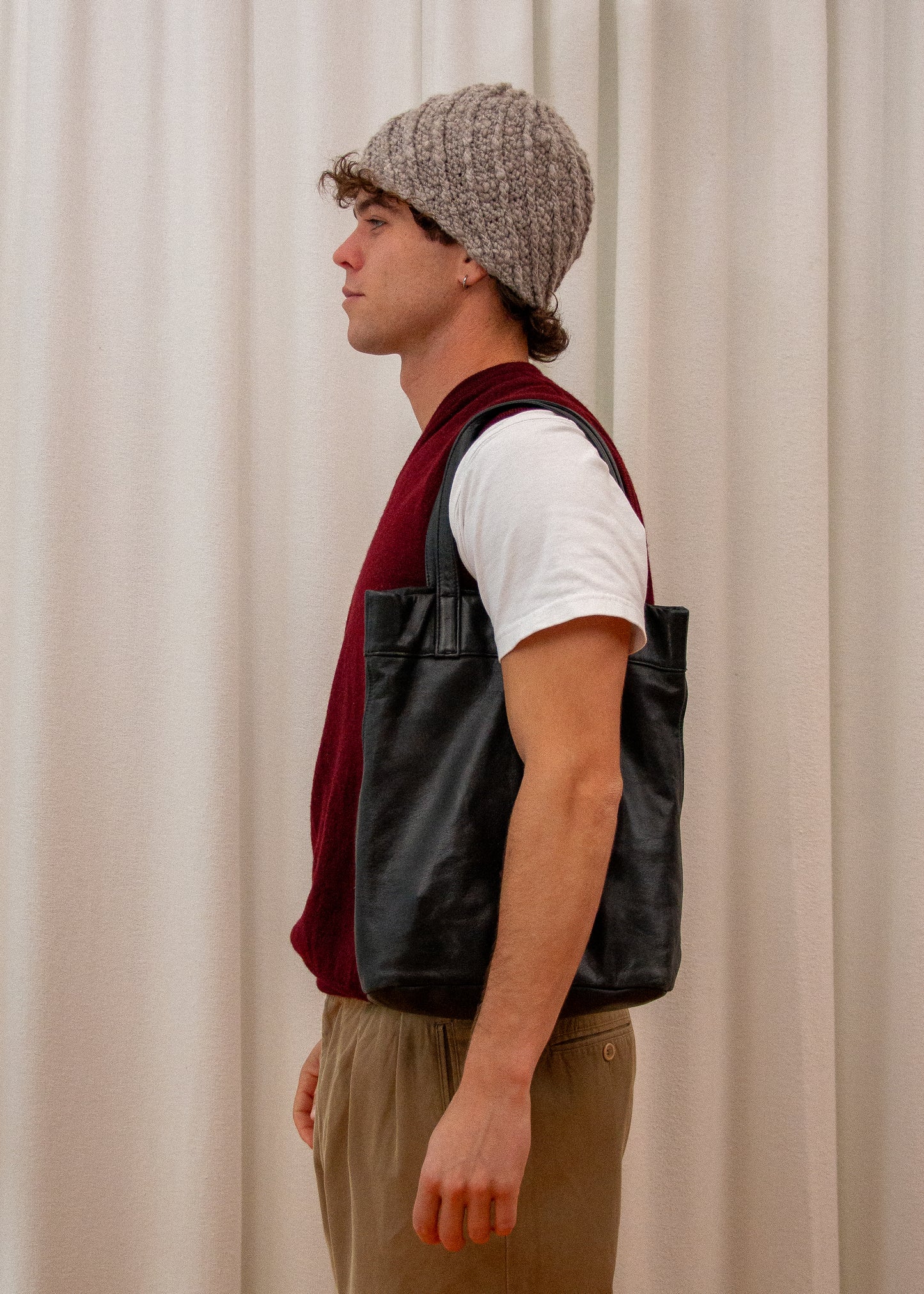 Fratelli Wool Vest - Burgundy