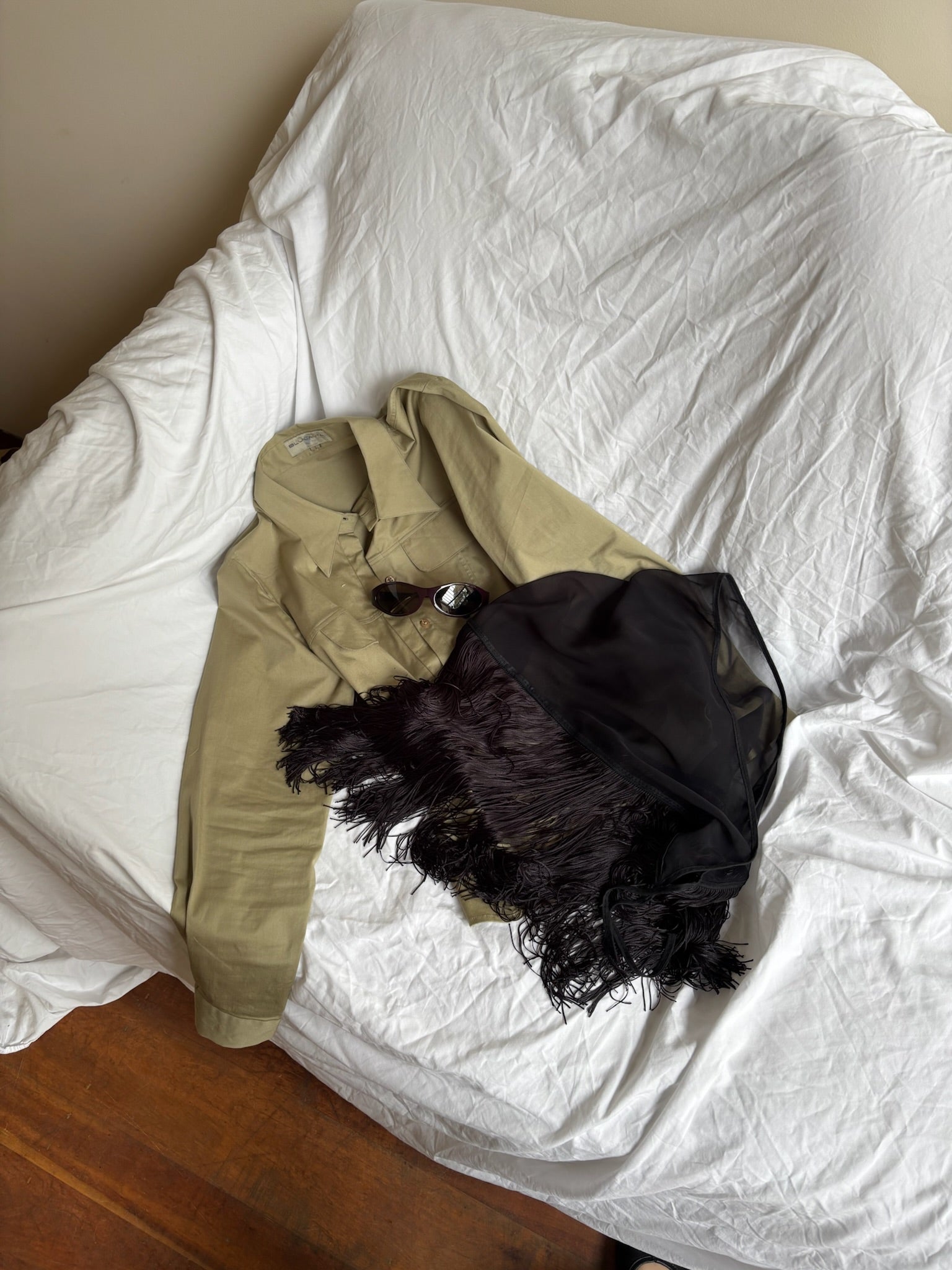 Luna Piena Tassel Scarf - Black