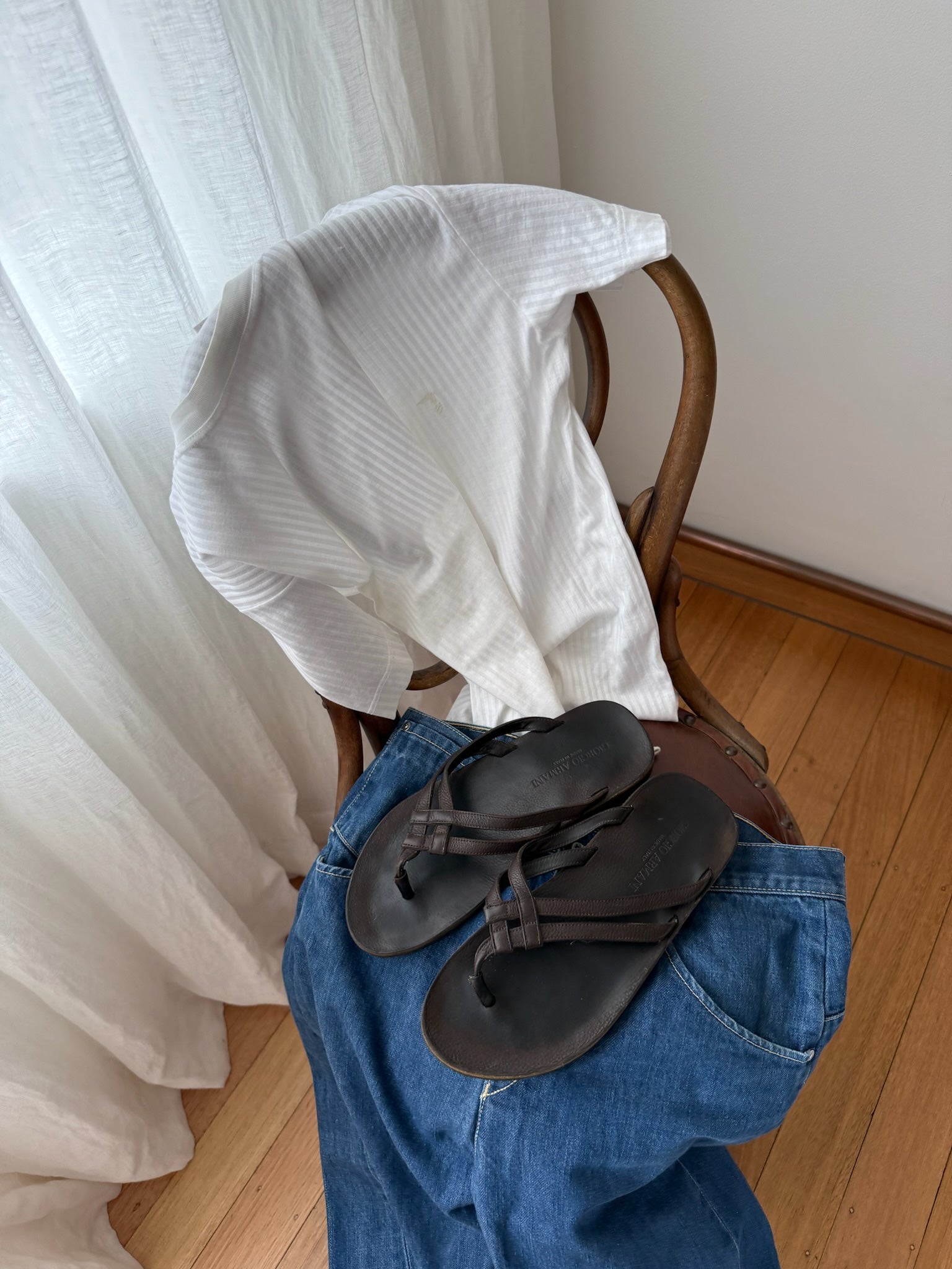 Trussardi Lightweight Tee - White Stripe