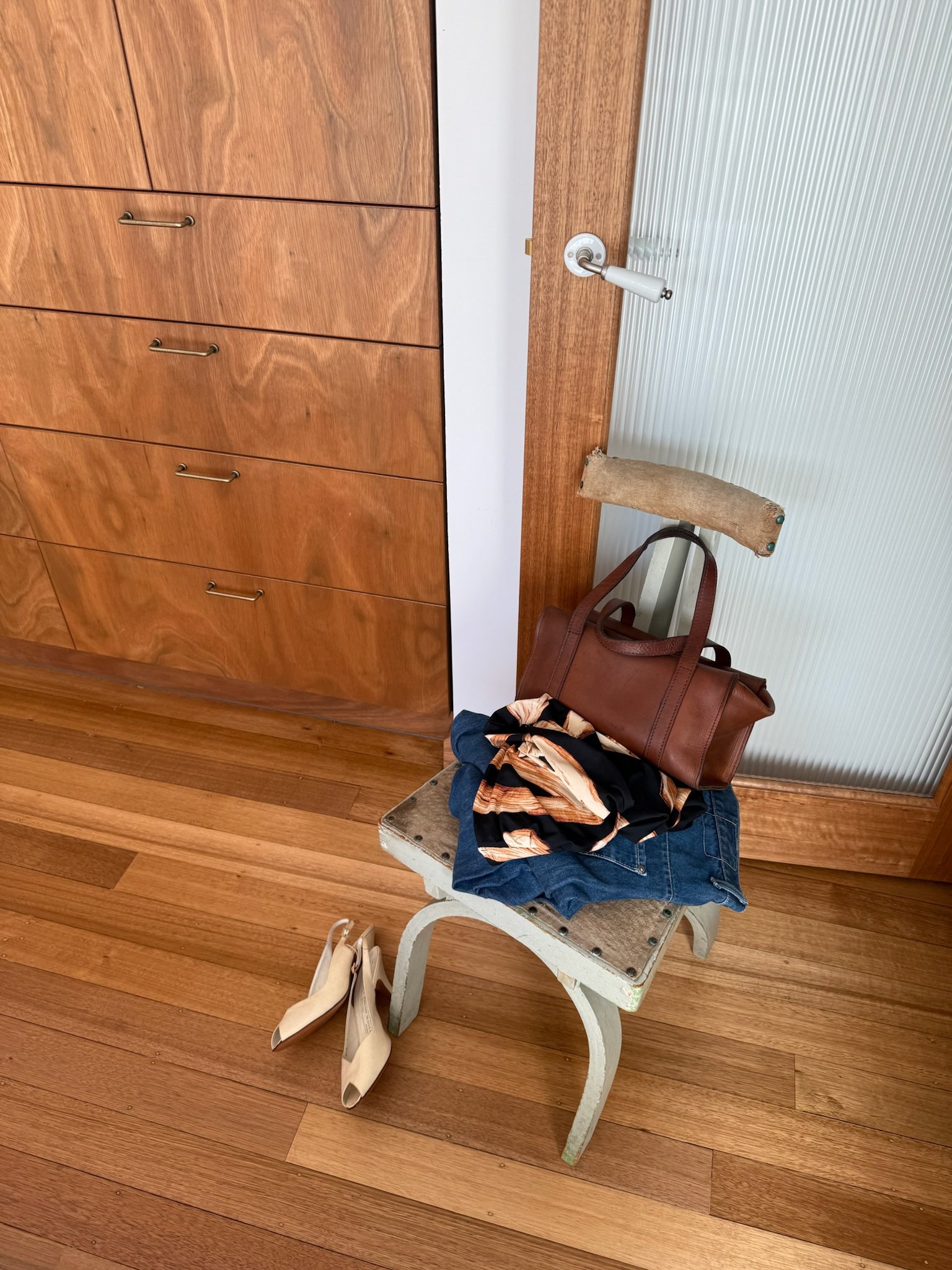 Bruno Magli Peep Toe Heels - Cream