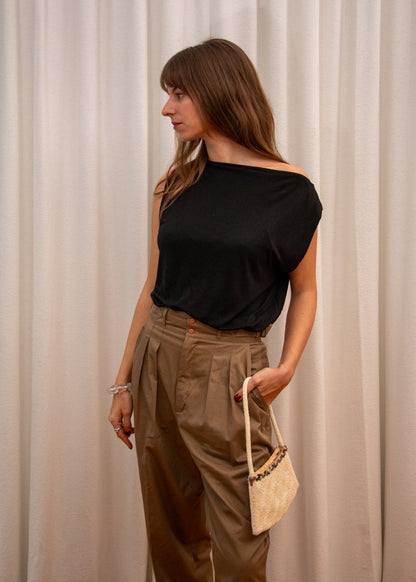 Utility Sport High Waisted Trouser - Brown