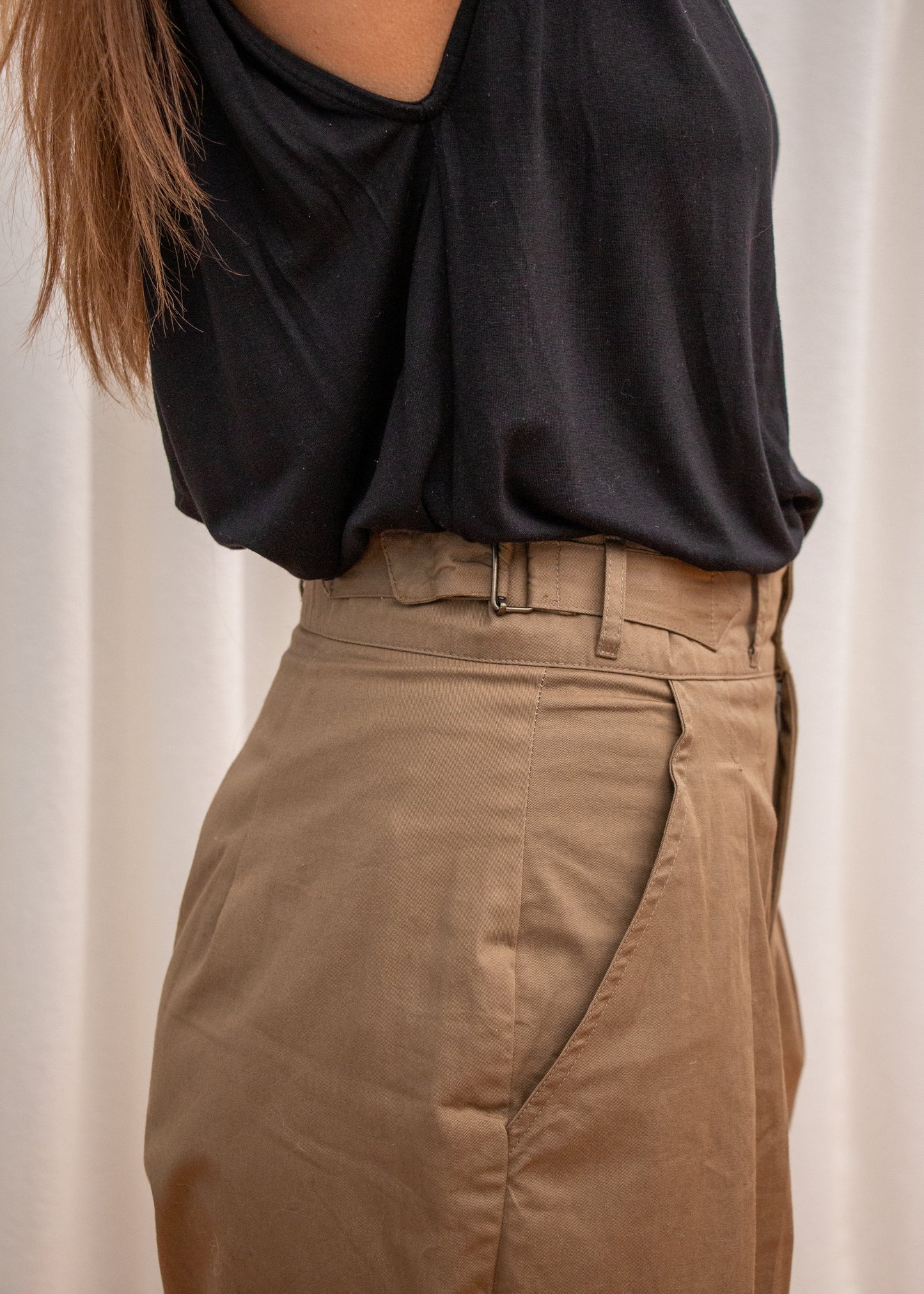 Utility Sport High Waisted Trouser - Brown