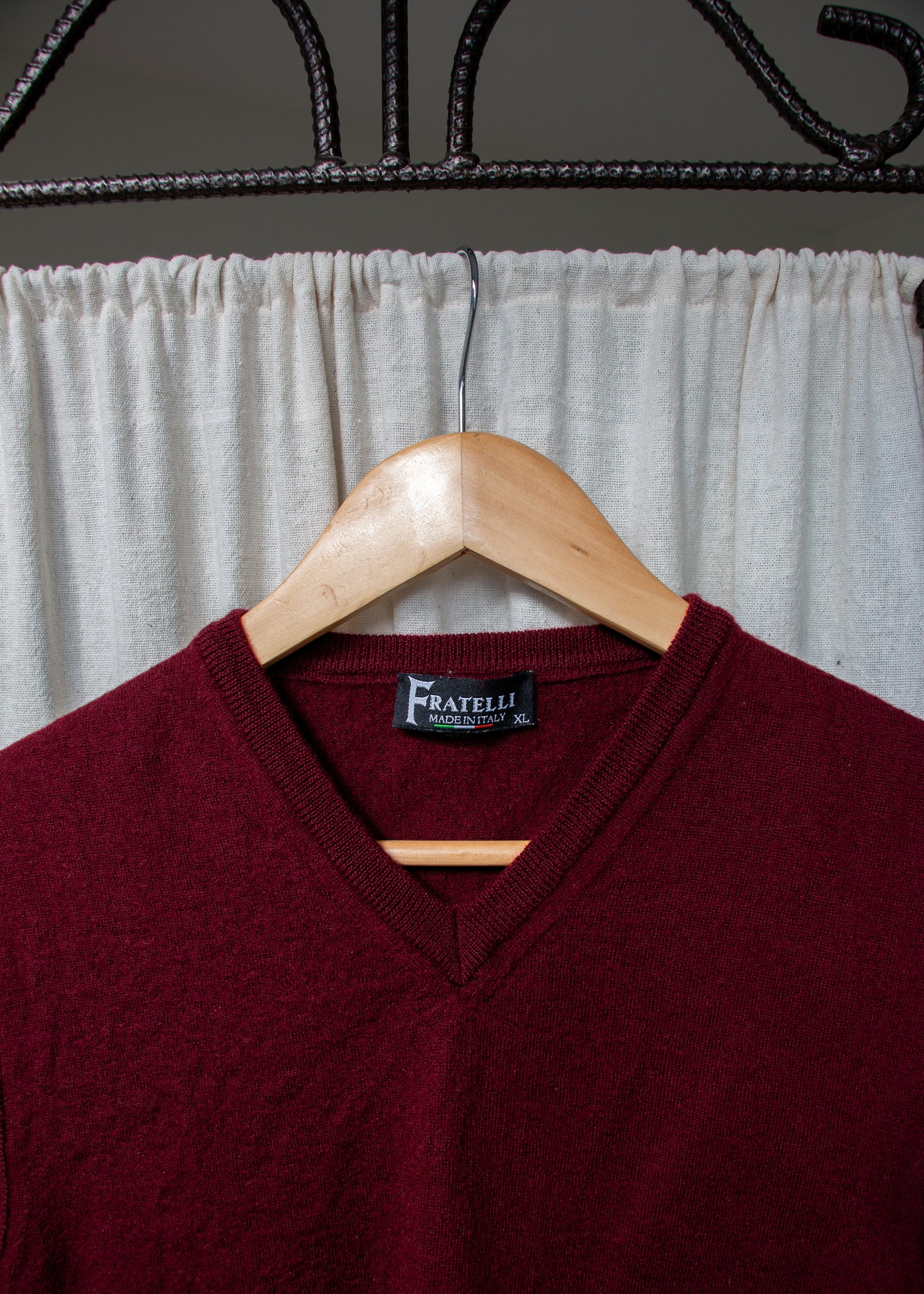 Fratelli Wool Vest - Burgundy