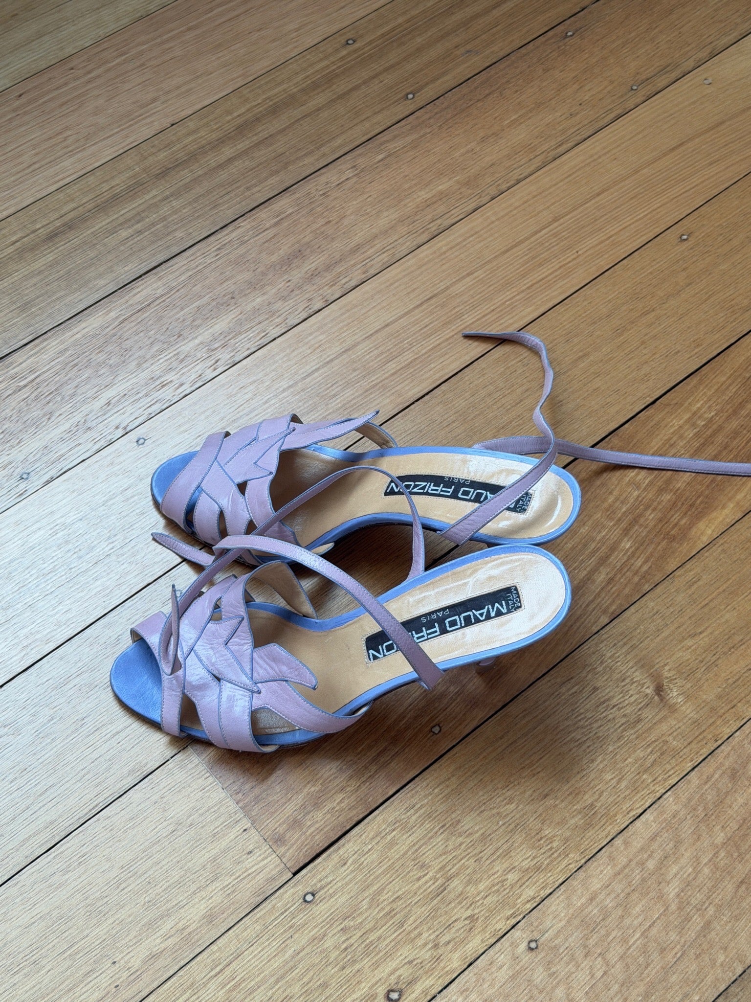 Maud Frizon Wrap Heels - Purple/Pink
