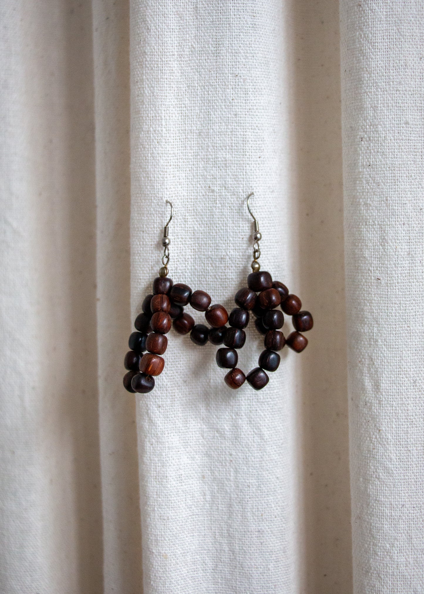 Bead Earrings - Brown