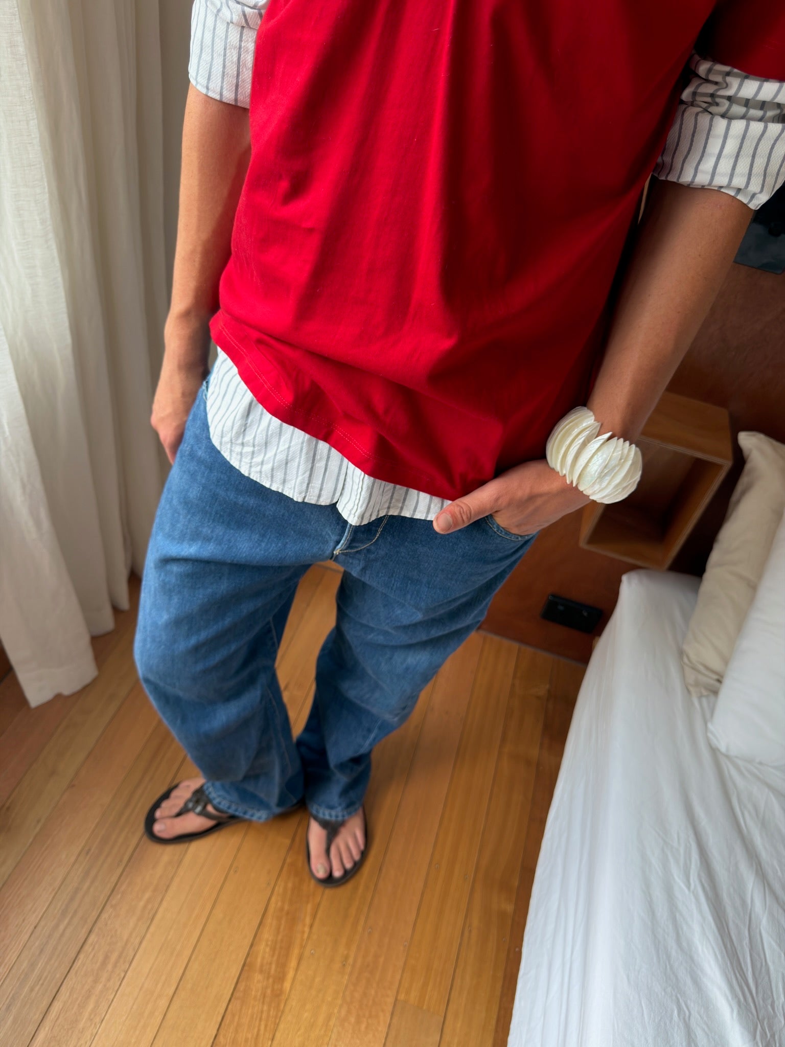 Chunky Shell Bracelet - White