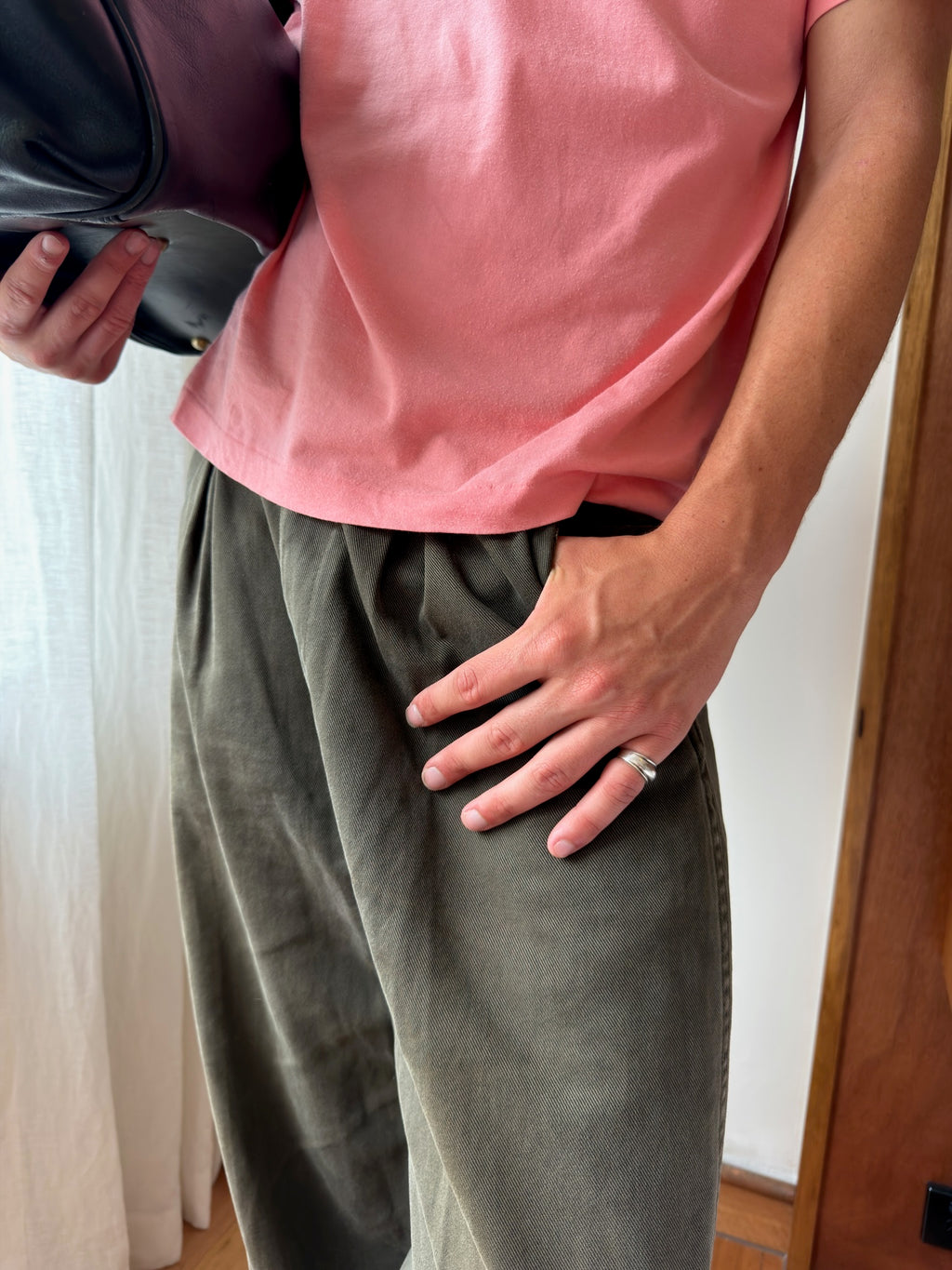 Y's Pleated Pant - Washed Green