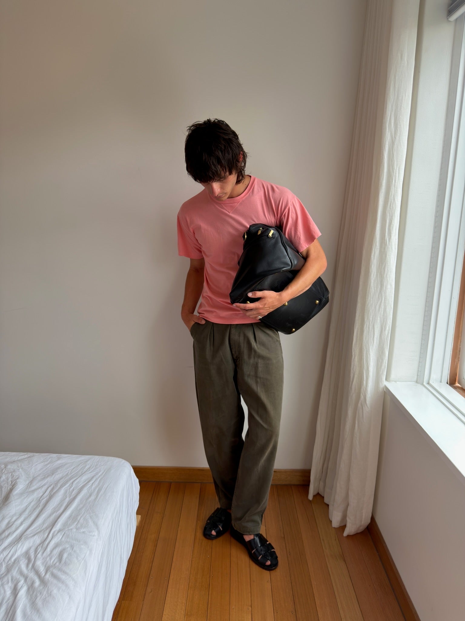 Y's Pleated Pant - Washed Green