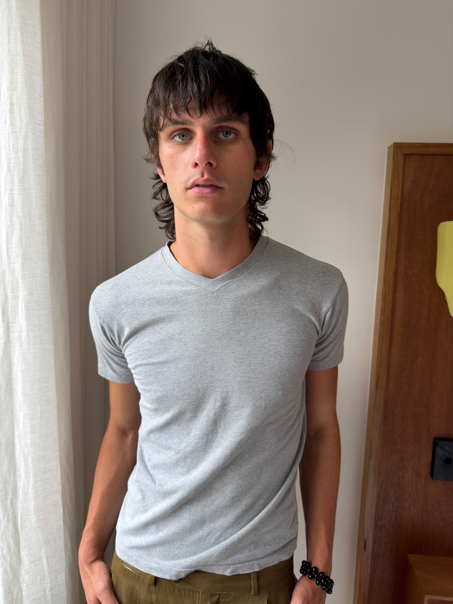 Barneys New York V-Neck Tee - Grey