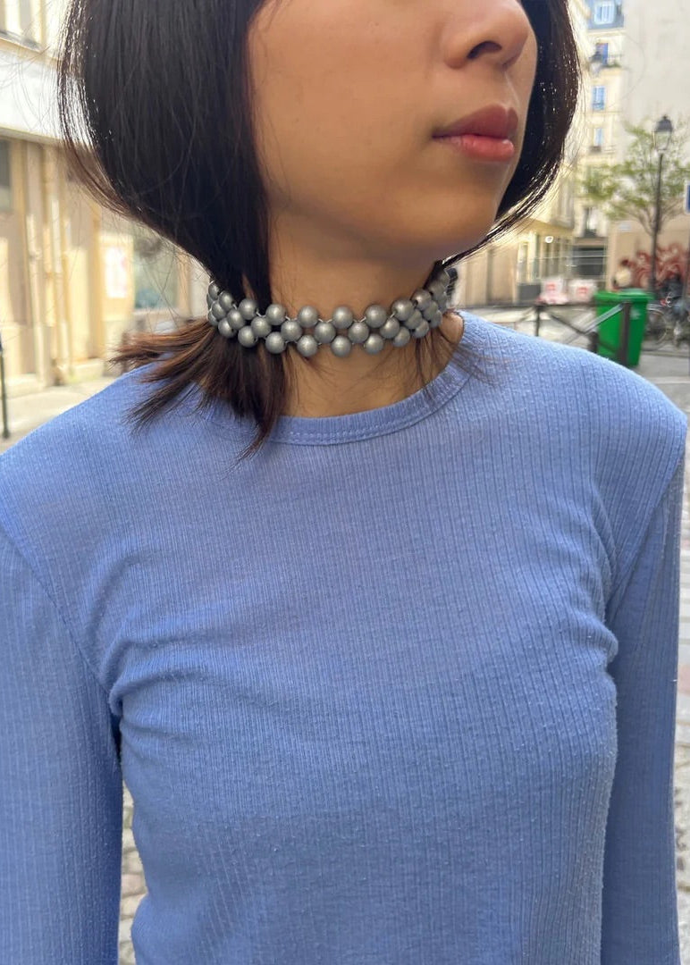 Talina Mori Choker - Silver