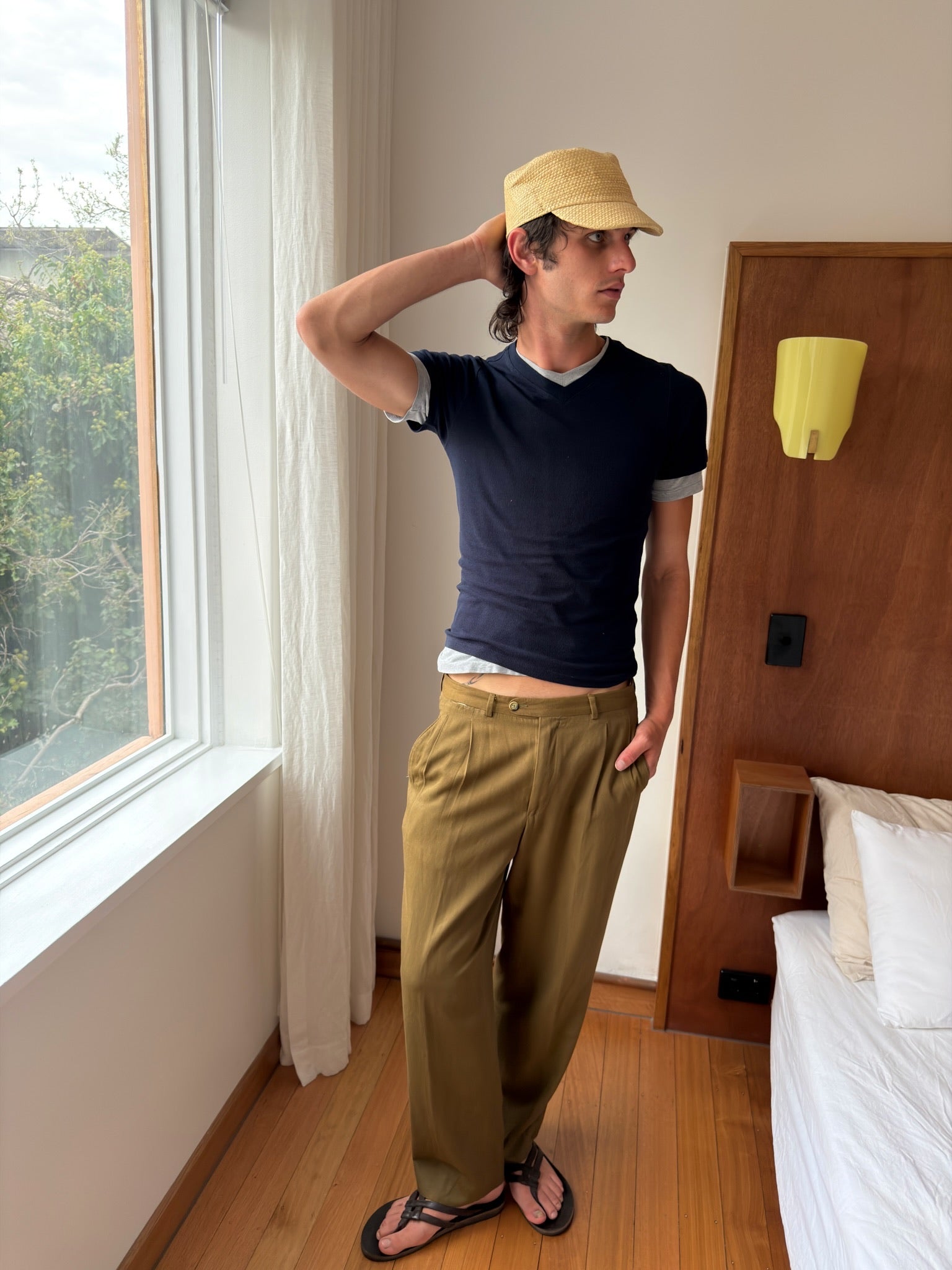 Dolce and Gabbana V Neck Tee - Navy