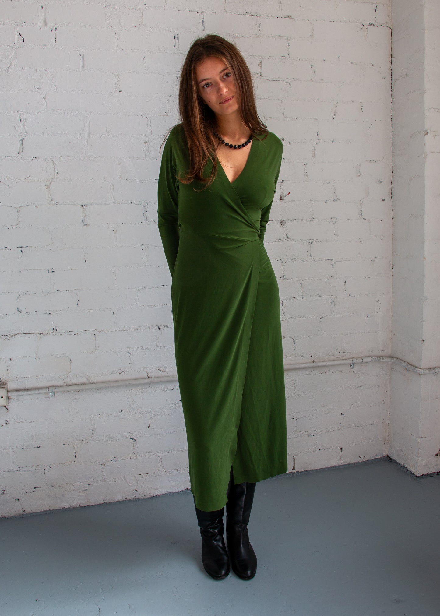 Norma Kamali Wrap Dress - Green