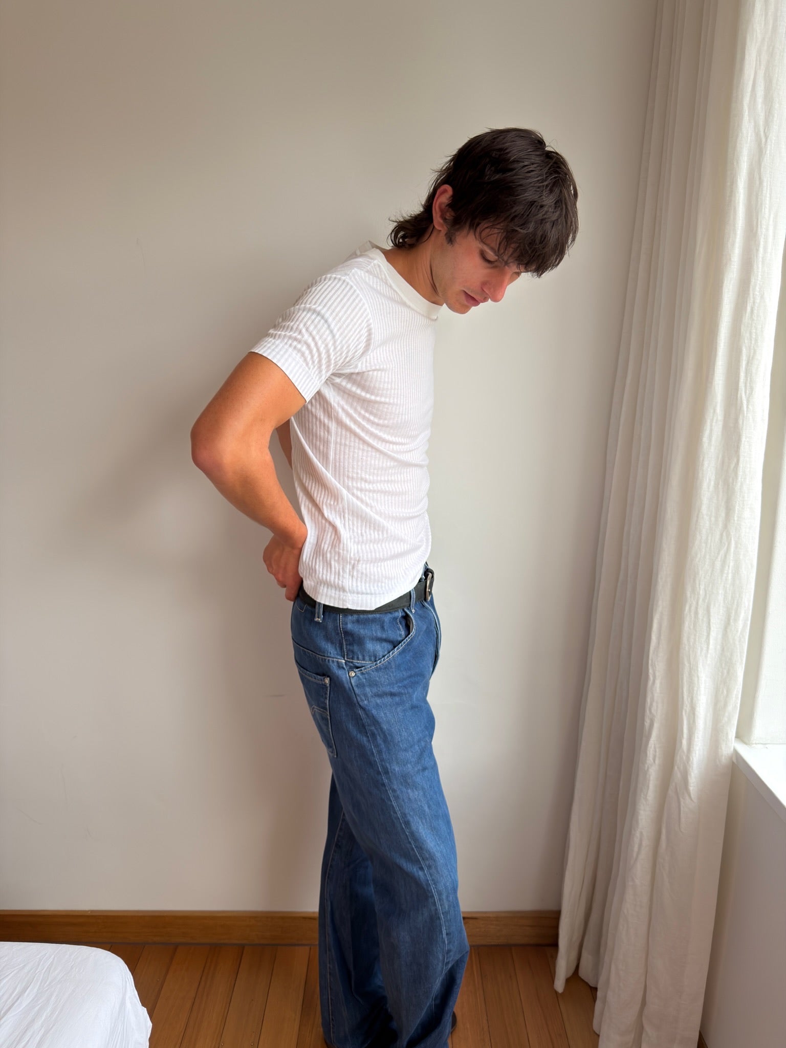 Trussardi Lightweight Tee - White Stripe