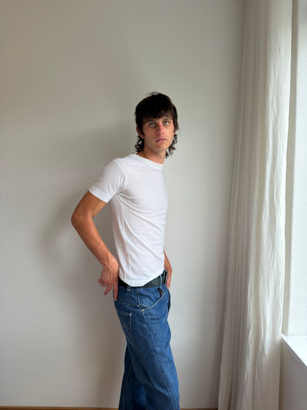 Trussardi Lightweight Tee - White Stripe