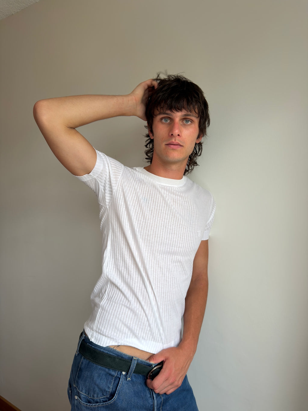 Trussardi Lightweight Tee - White Stripe