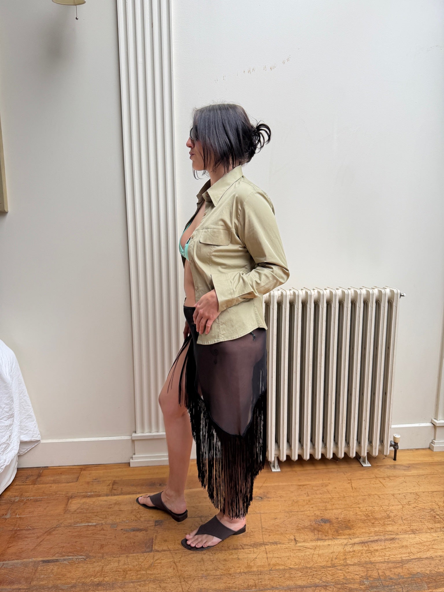 Namagni Mesh Flip Flops - Brown