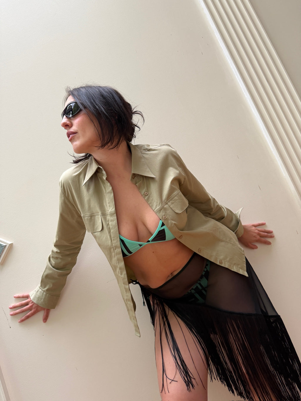 Luna Piena Tassel Scarf - Black