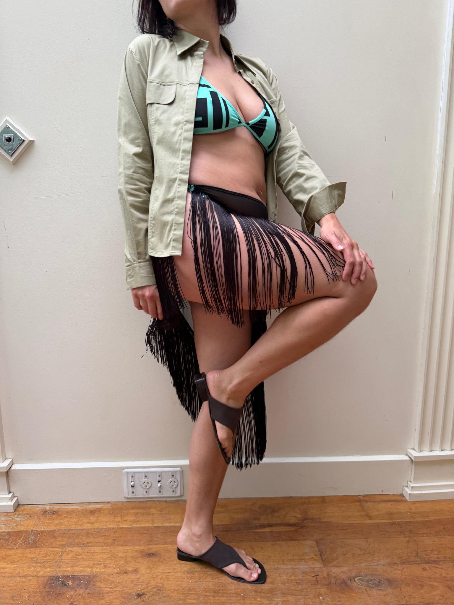 Luna Piena Tassel Scarf - Black