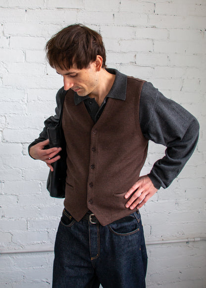 Gran Sasso Wool Vest - Brown