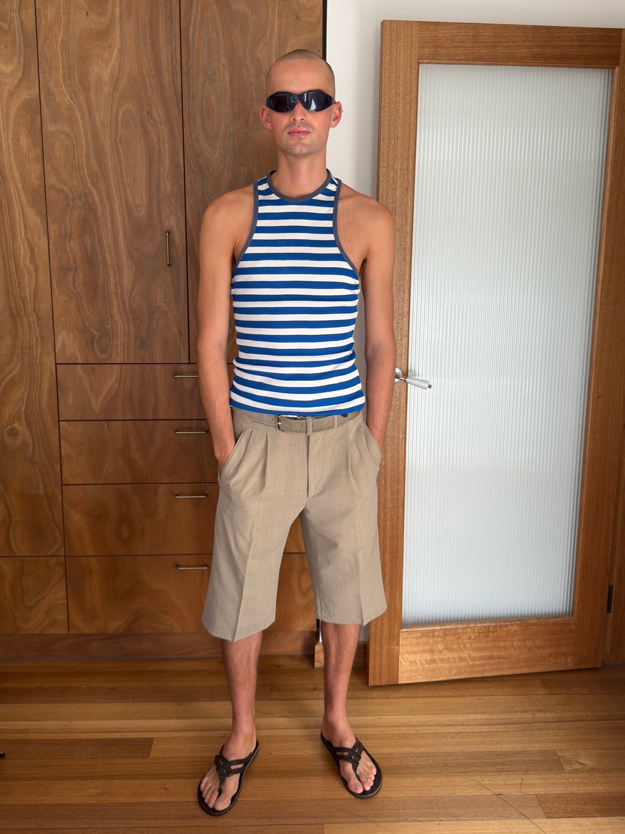 Diesel Striped Tank - Blue/White