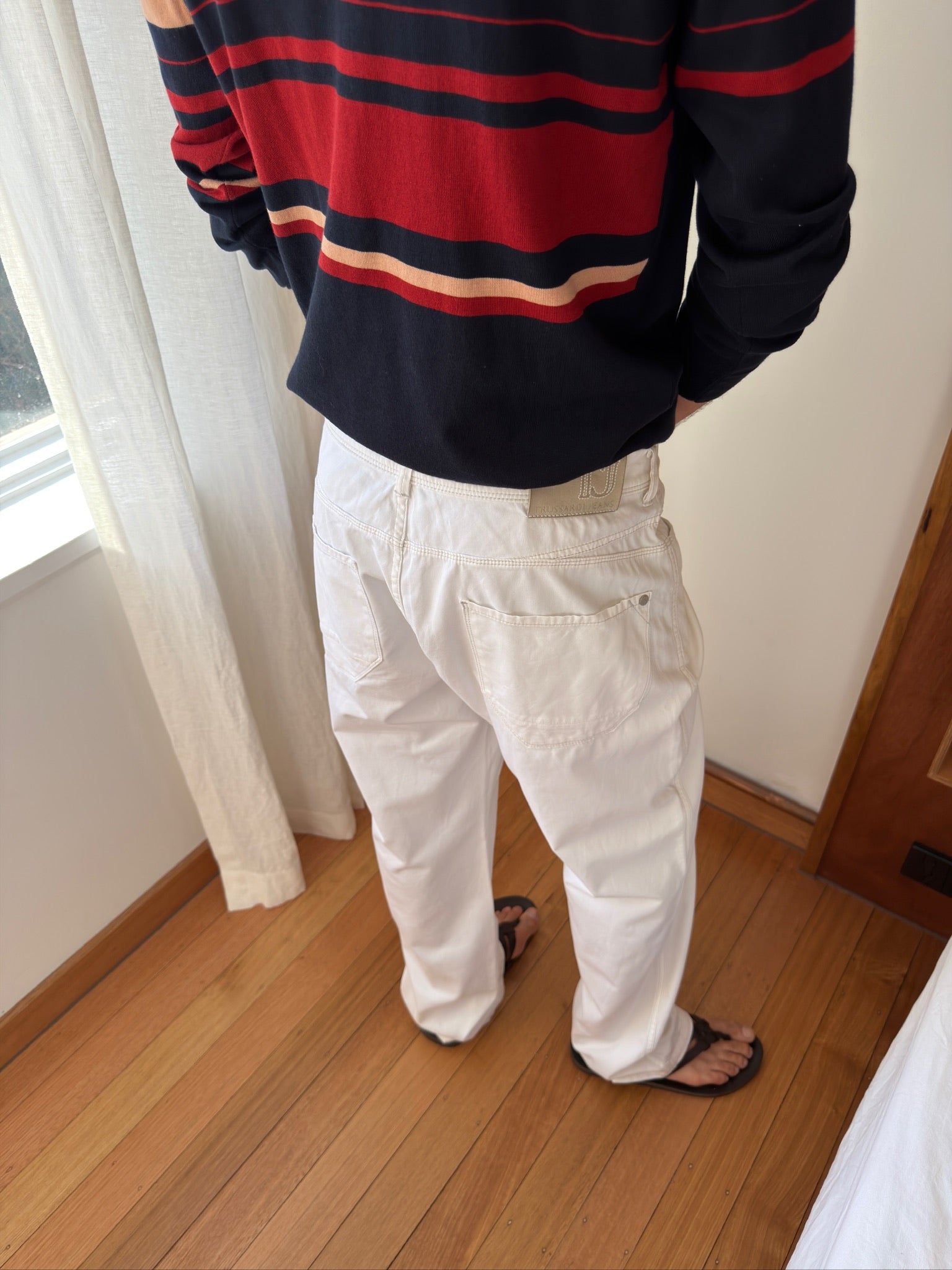 Trussardi Jeans 52/38 Lightweight Pants - White