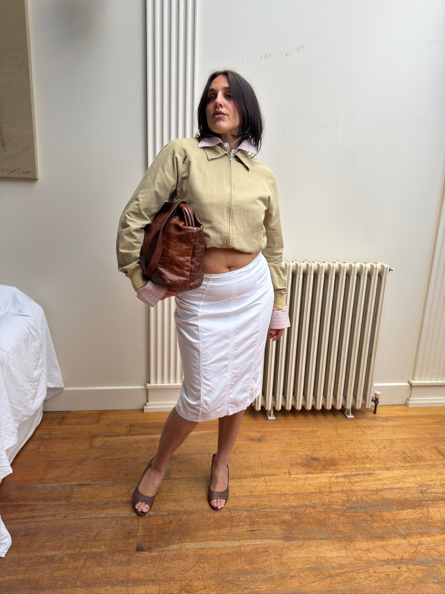 Elisa Sartore Pencil Skirt - White