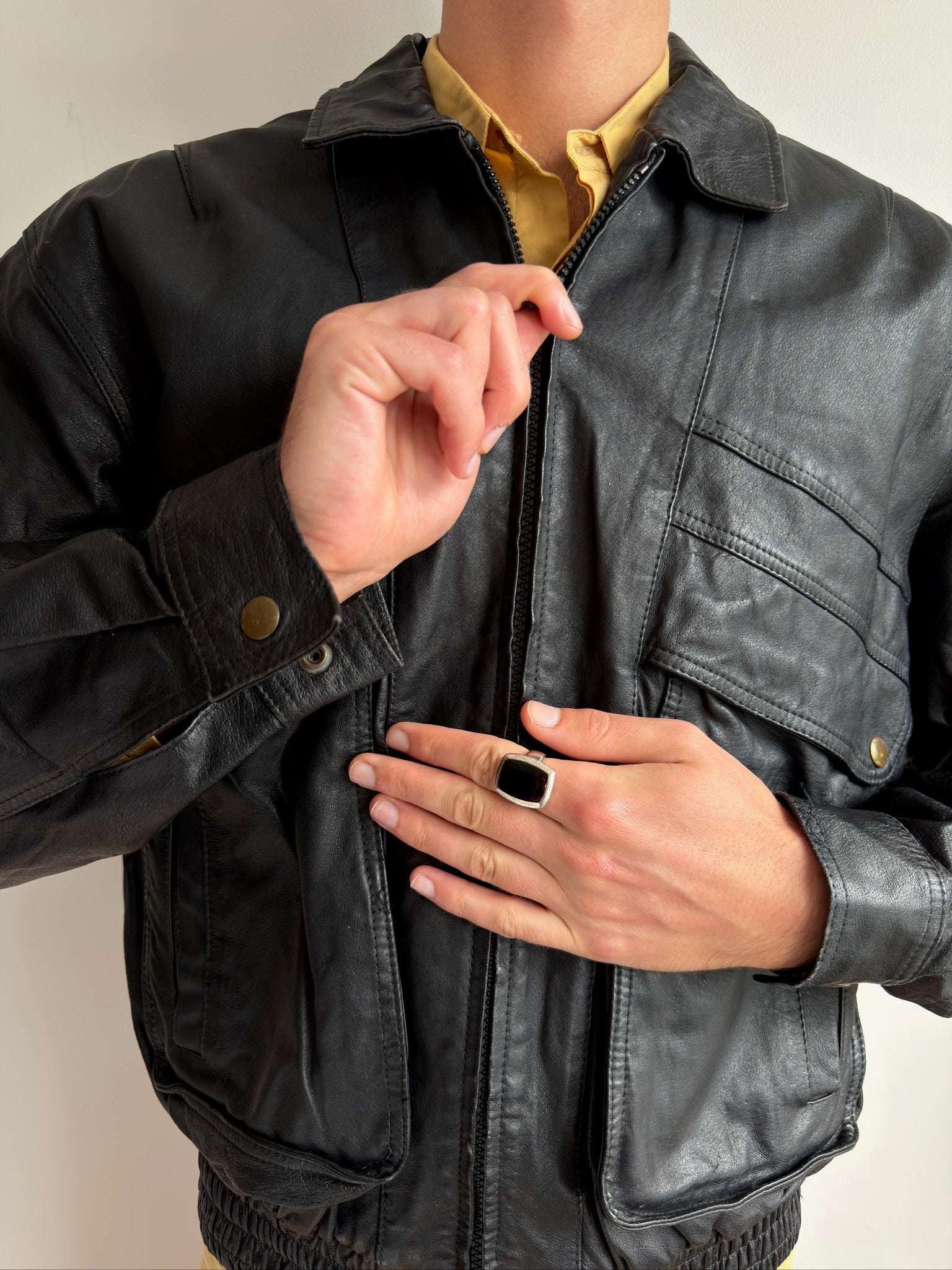 Signet Ring - Silver/Black