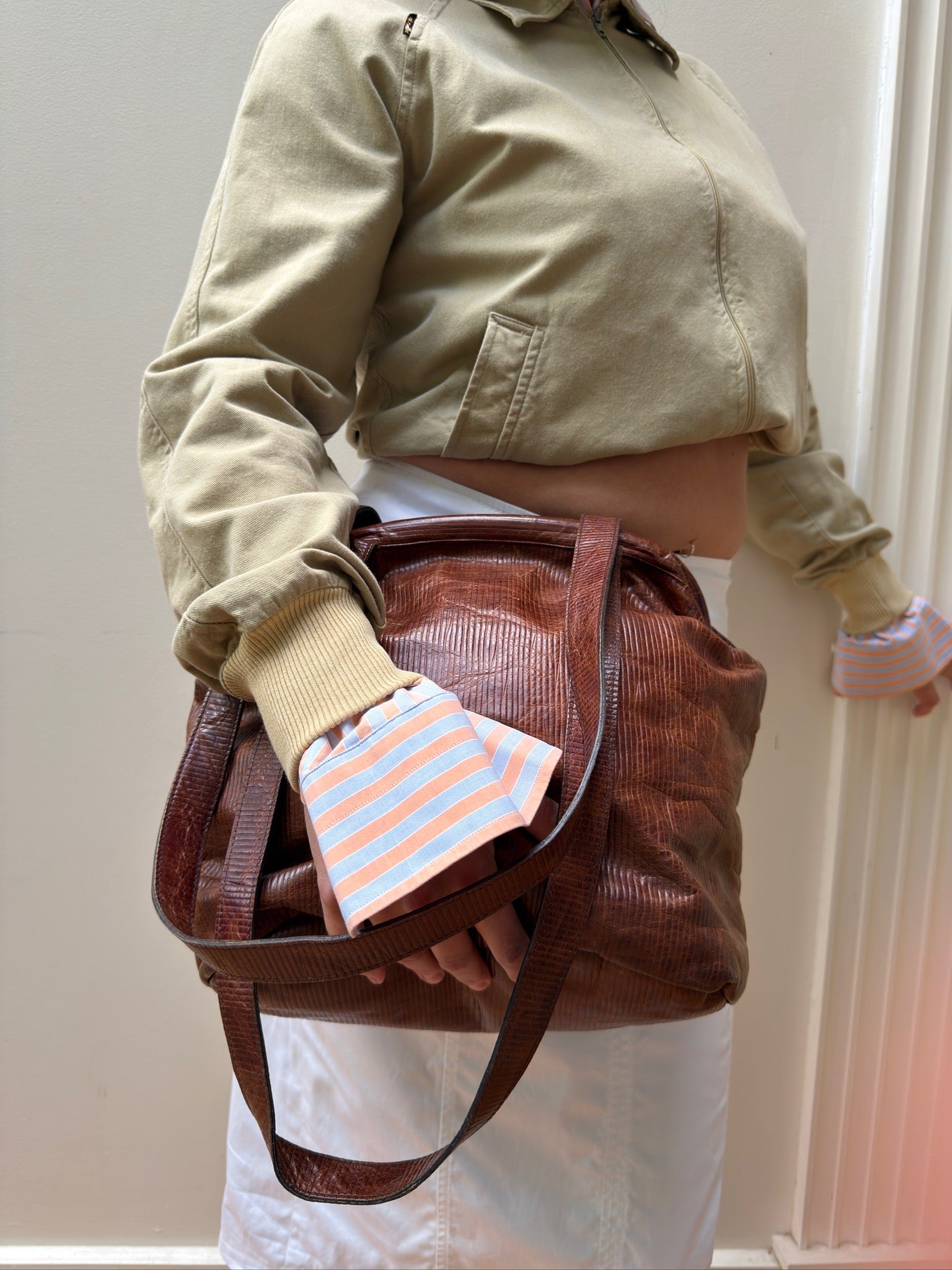 Marco Tadini Leather Bag - Brown