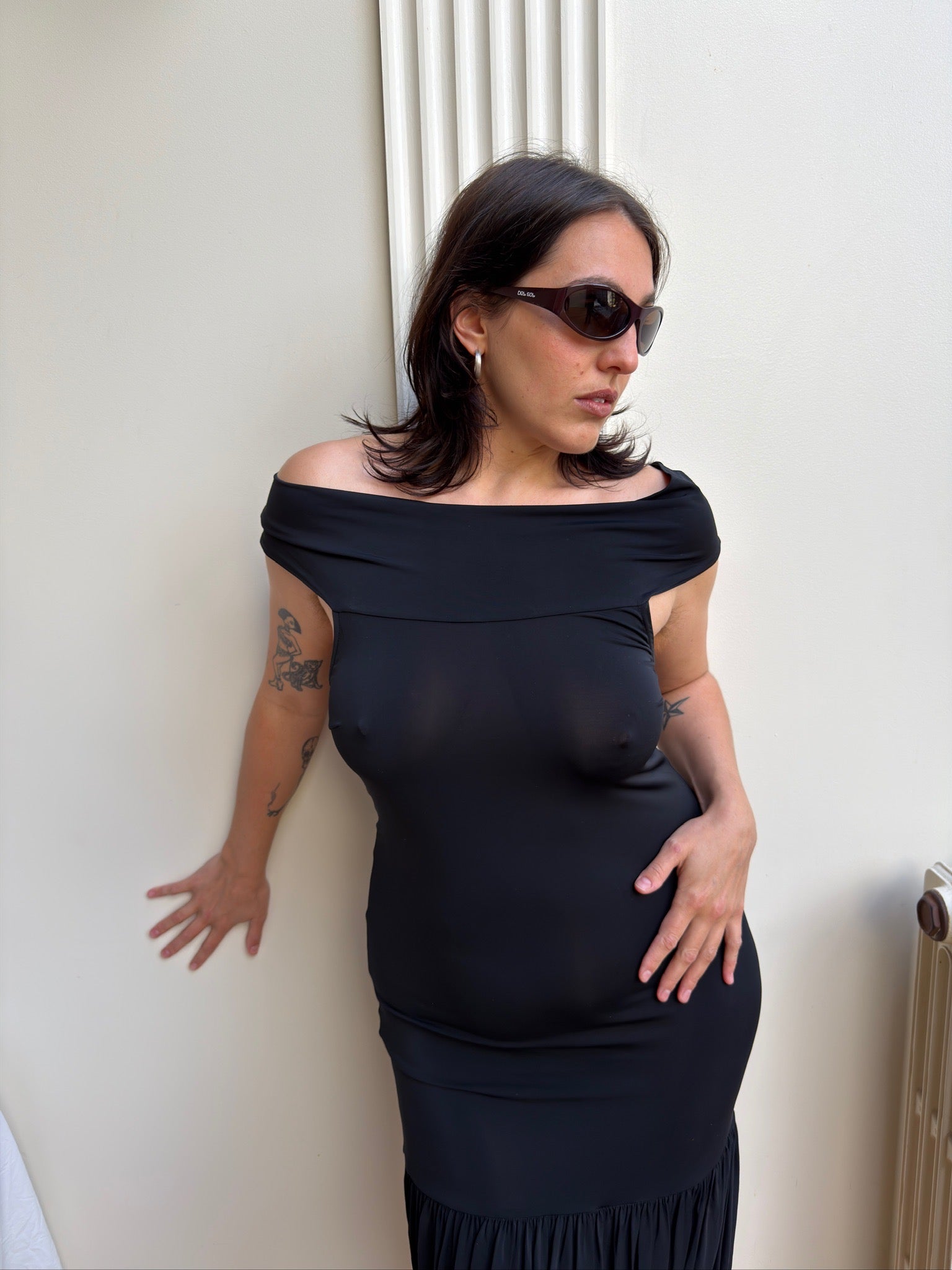 Liu Jo Off Shoulder Dress - Black