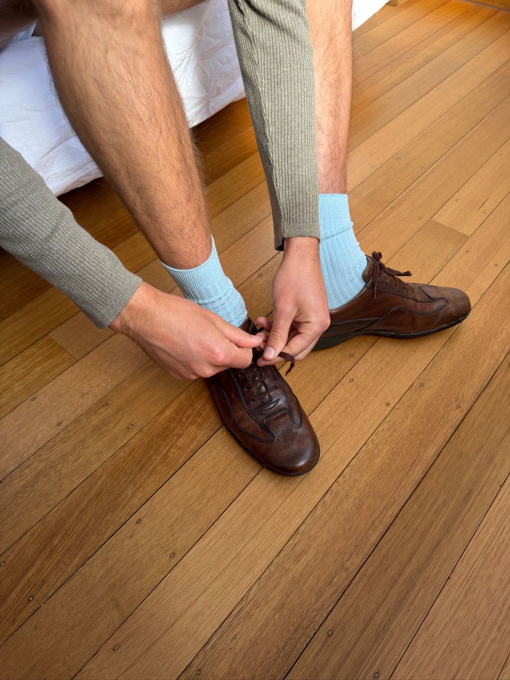 Brian Cress Leather Sneakers - Brown