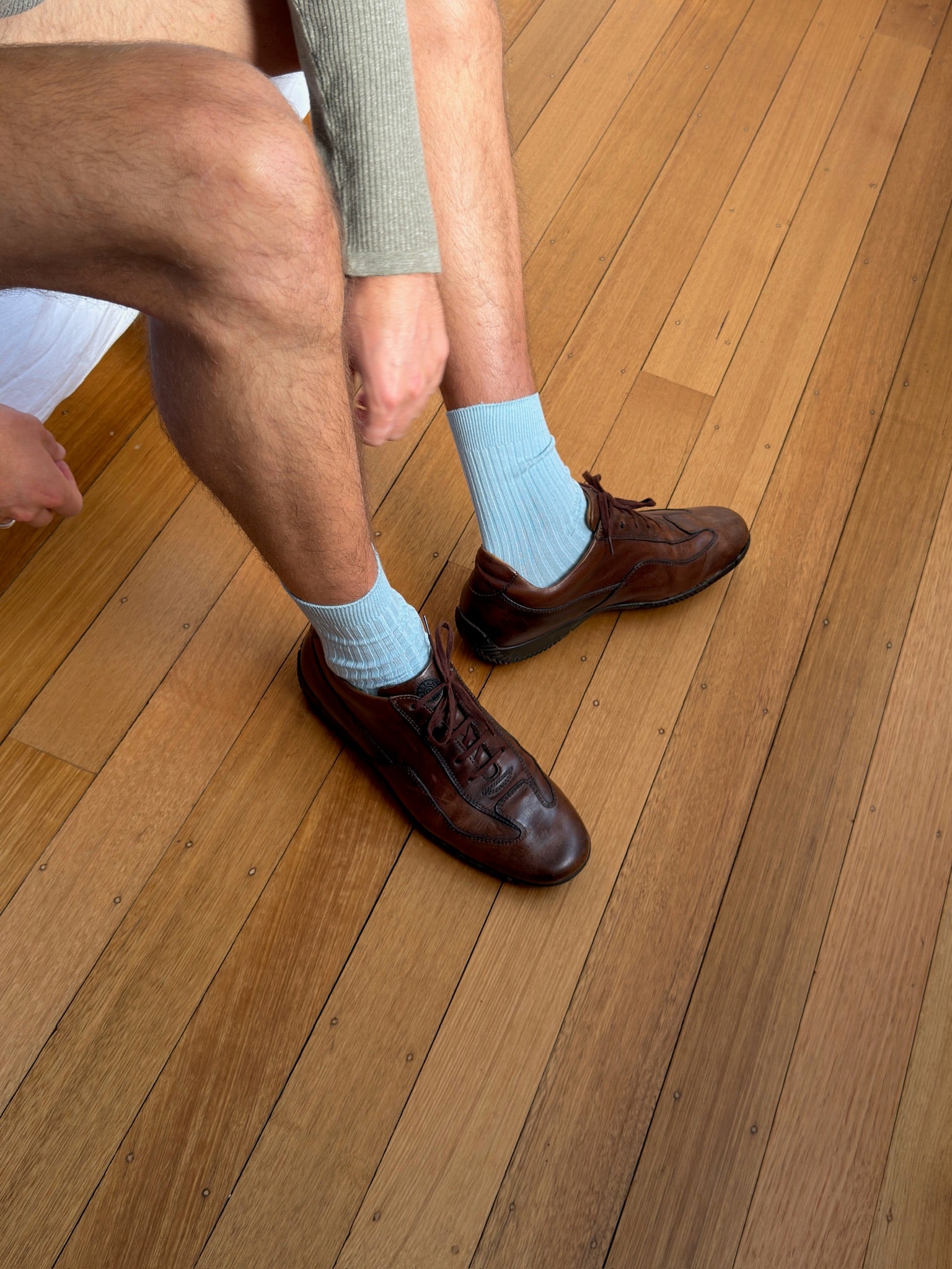 Brian Cress Leather Sneakers - Brown