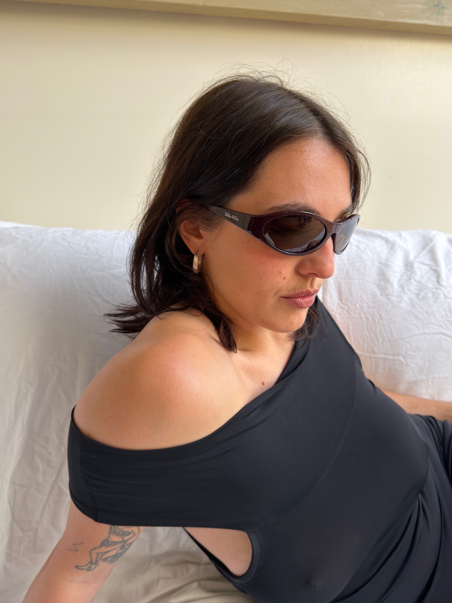 Ribbed Hoop Earrings - Silver